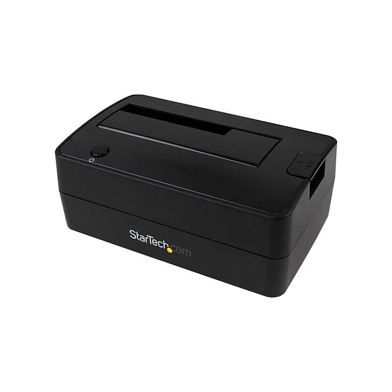 StarTech 2.5"/3.5" USB 3.1 External SATA Hard Drive Enclosure, SSD & HDD, Black (SDOCKU313) image 1