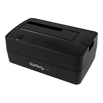 StarTech 2.5"/3.5" USB 3.1 External SATA Hard Drive Enclosure, SSD & HDD, Black (SDOCKU313)