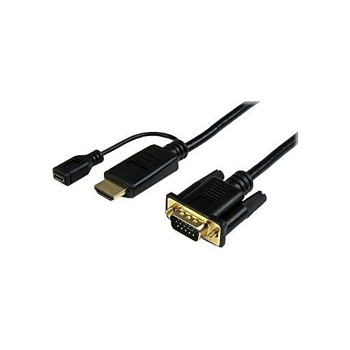 StarTech 10 HDMI to VGA Active Converter Cable HD2VGAMM10 Staples