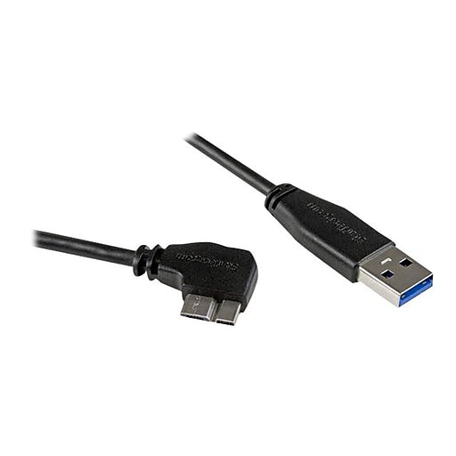 StarTech 0.5m 20in Slim Micro USB 3.0 Cable M/M USB 3.0 A to Right