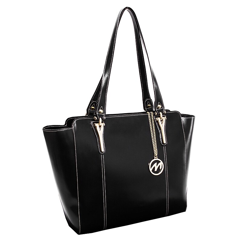 McKlein Alicia Genuine Leather Tote Bag, Black (97515) image 1