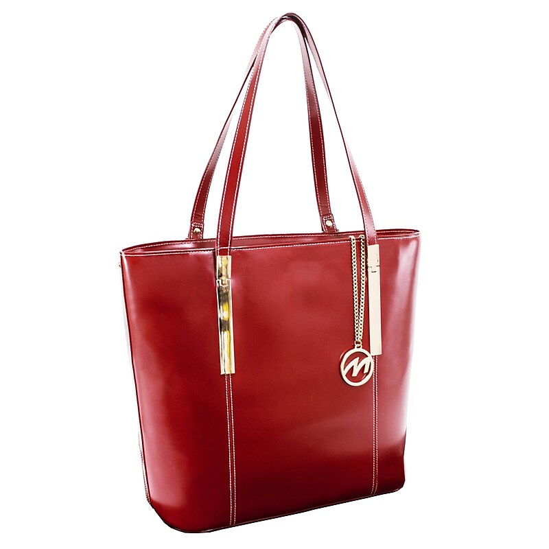 McKlein M Series Cristina Red Leather Tote with Tablet Pocket (97546) image 1