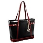 McKlein M Series Serafina Genuine Leather Tote Bag, Black/Red (97565)~#|#~m002969017_sc7
