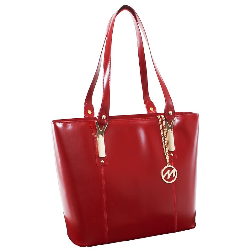 McKlein M Series, SAVARNA, Genuine Cowhide Leather, Ladies' Tote with Tablet Pocket, Red (97576) image 1