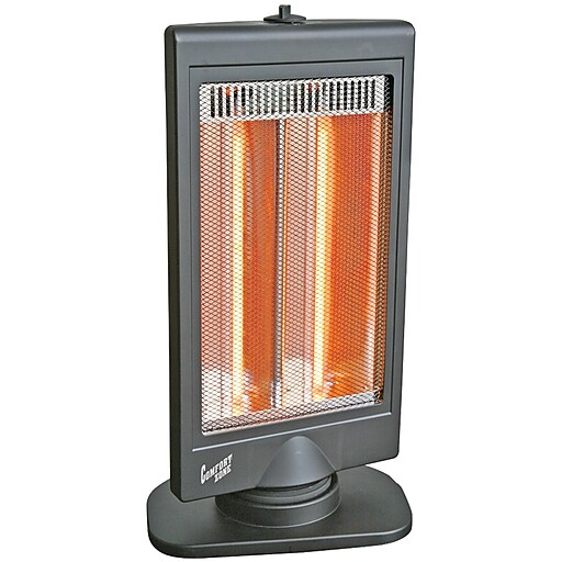 Comfort Zone Oscillating Flat Panel Dual Halogen Heater at Staples