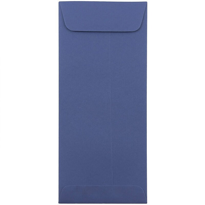 JAM Paper Open End #10 Currency Envelope, 4 1/8" x 9 1/2", Presidential Blue, 50/Pack (263912999I) image 1