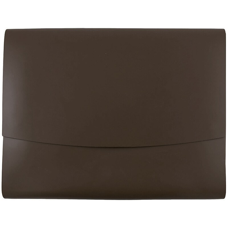 JAM Paper Leather Portfolio Case with Snap Closure, Brown, 12/Carton (2233317451B) image 1