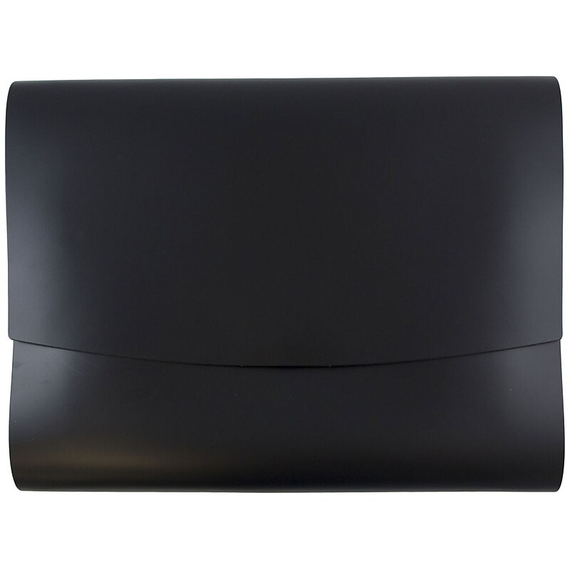 JAM Paper Leather Portfolio Case with Snap Closure, Black, 12/Carton (2233317452B) image 1