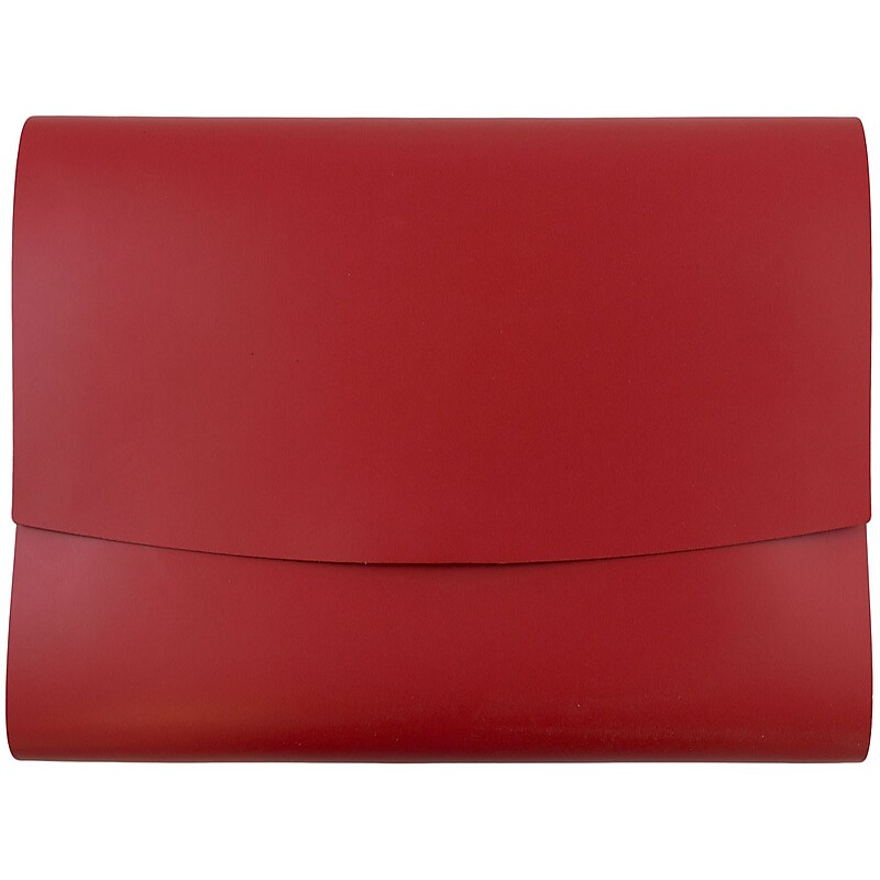 JAM Paper Leather Portfolio Case with Snap Closure, Red, 12/Carton (2233317453B) image 1