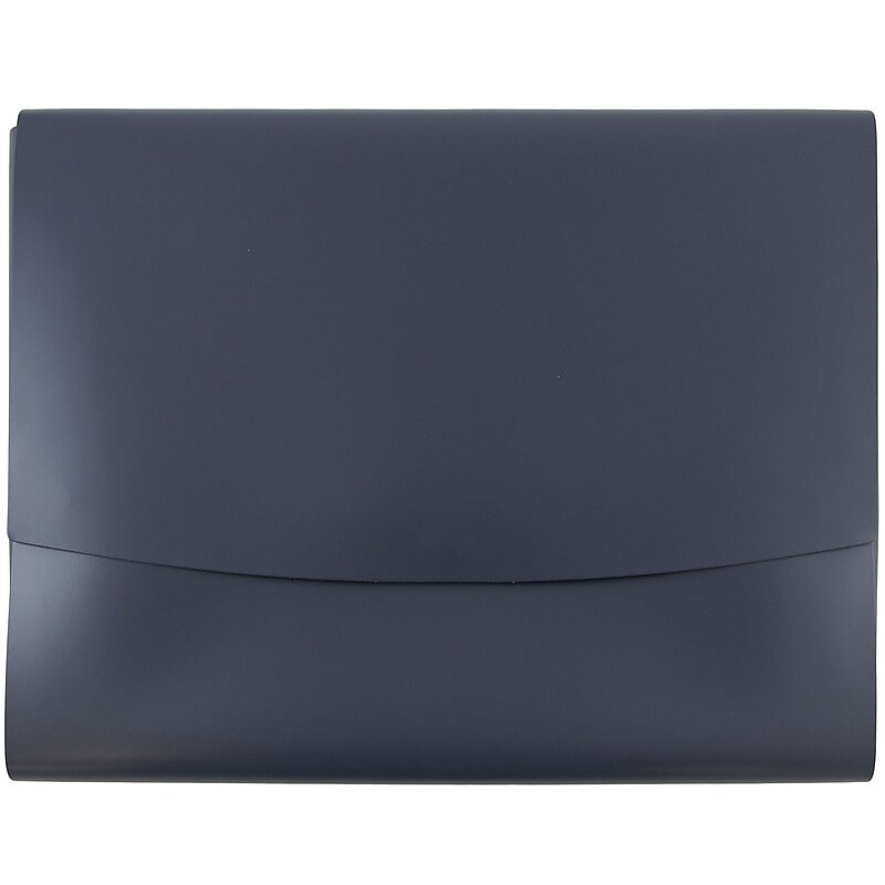 JAM Paper Leather Portfolio Case with Snap Closure, Blue, 12/Carton (2233320840B) image 1
