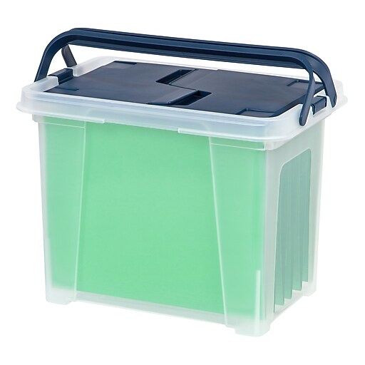 IRIS® Portable Wing Lid File Box (111125) Staples