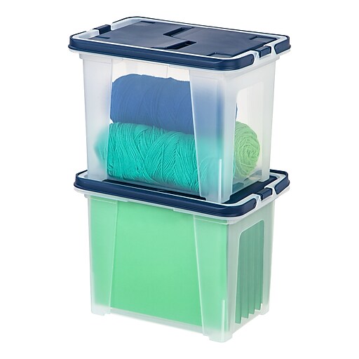 IRIS® Portable Wing Lid File Box (111125) Staples