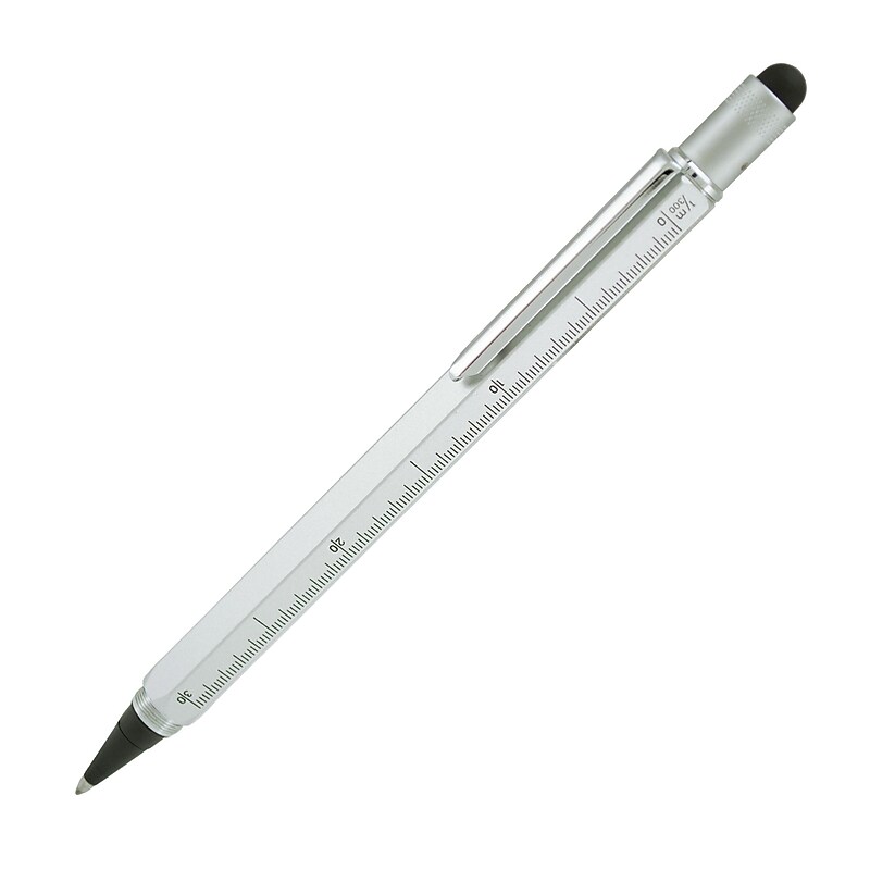 Monteverde One Touch Tool Inkball Pen with Stylus, Silver (MV35221) image 1