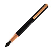 Monteverde Impressa Fountain Pen, Fine Nib, Black with Rose Gold (MV29862)