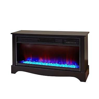 LifeZone Electric Infrared Media Fireplace Heater with Northern Lights Package