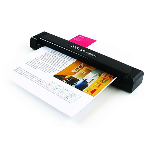 IRIS IRIScan Express 4 Sheetfed Portable Scanner, Black (458511) Staples