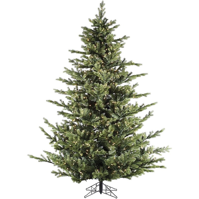 Fraser Hill Farm 7.5' Foxtail Pine Artificial Christmas Tree, 900 Lights (FFFX075-6GREZ) image 1