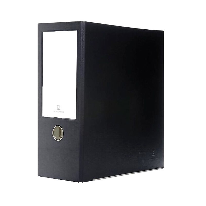 Bindertek Premium 3" 3-Ring Non-View Binders, D-Ring, Black (3XLN-BK) image 1