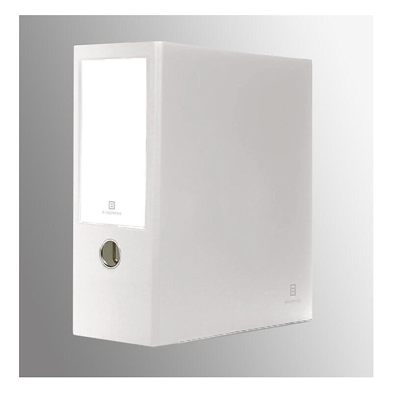 Bindertek Premium 3" 3-Ring Non-View Binders, D-Ring, White (3XLN-WH) image 1