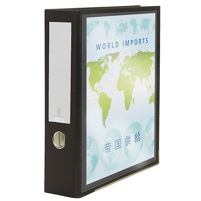 Bindertek Premium 2" 3-Ring Non-View Binders, D-Ring, Black (3EFVBN-BK) image 1