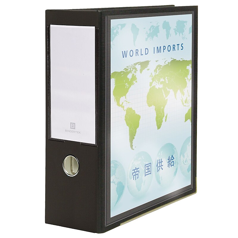 Bindertek Premium 4" 3-Ring Non-View Binders, D-Ring, Black (3XLVBN-BK) image 1