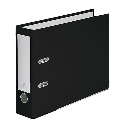 Bindertek 2Ring 3Inch Premium Top File Binders, For TopPunched Paper, Black (TFNBK) at Staples