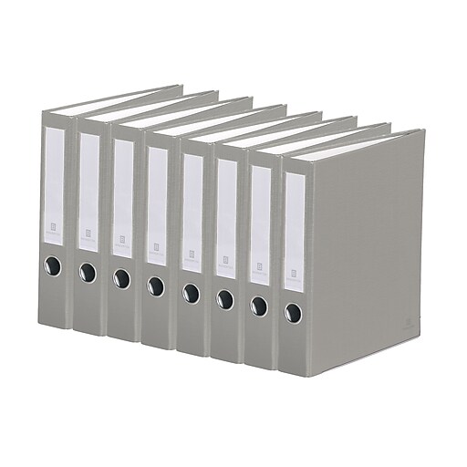 Bindertek 3Ring 2Inch Premium Binder 7Pack, Light Grey (3SLPACKLG