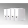 Bindertek Premium 3" 3-Ring Non-View Binders, D-Ring, White, 4/Pack (3XLPACK-WH)~#|#~m003037658_sc7