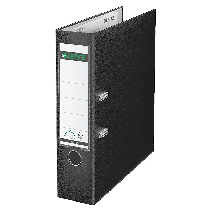 Leitz 180 3" 2-Ring Non-View Binder, Black (1010-BK) image 1