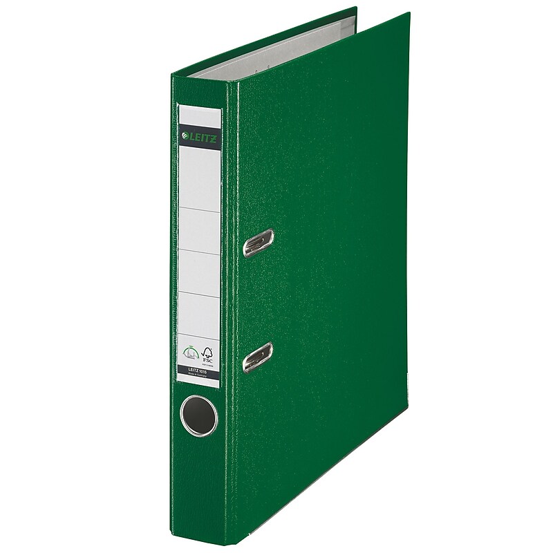 Leitz 1 1/2" 2-Ring Non-View Binder, Green (1015-GR) image 1