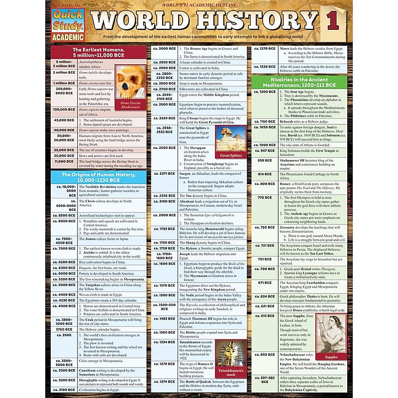 BarCharts, Inc. QuickStudy® World History Reference Set (9781423230120) image 1