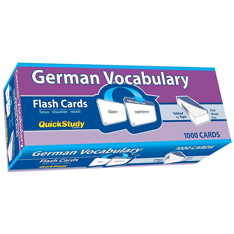 BarCharts, Inc. QuickStudy® German Flashcard & Reference Set (9781423230618) image 1