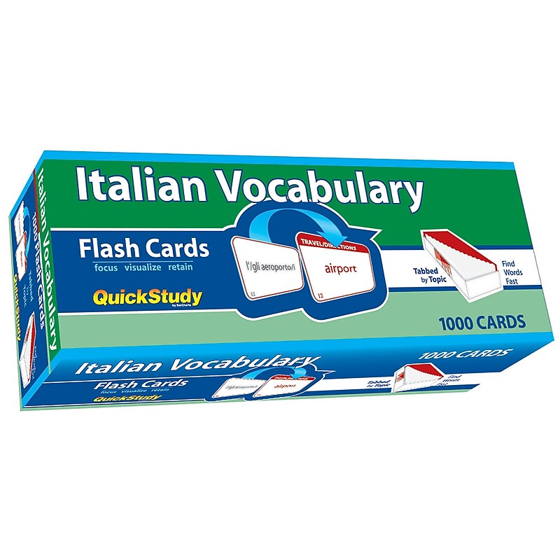 BarCharts, Inc. QuickStudy® Italian Flashcard & Reference Set (9781423230625) image 1