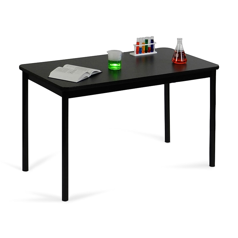 Correll High-Pressure Laminate Top Lab Rectangular Science Table, 36" x 30", Black (LT3060-07) image 1