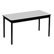 Correll, Inc. 72" Rectangular Shape High-Pressure Laminate Top Lab Table, Gray Granite with Black Frame (LT3672)