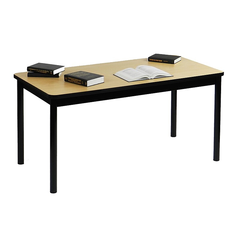 Correll 48'' Rectangular Training Table, Fusion Maple (LR3048-16) image 1