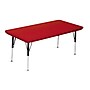 Correll Blow-Molded Plastic Top Rectangular Activity Table, 72" x 30", Red/Black (AR3072REC-25)~#|#~m003052467_sc7