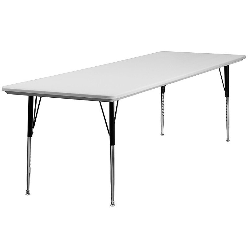 Correll Blow-Molded Plastic Top Rectangular Activity Table, 31" x 30", Grey (AR3096REC-23) image 1