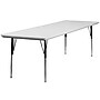 Correll Blow-Molded Plastic Top Rectangular Activity Table, 31" x 30", Grey (AR3096REC-23)~#|#~m003052470_sc7
