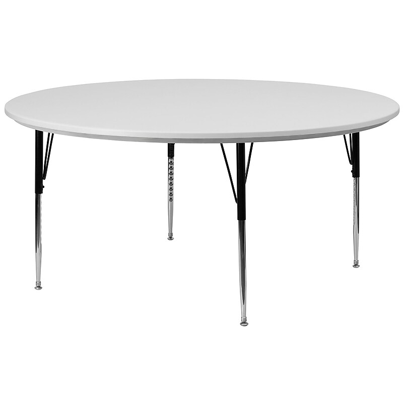 Correll Blow-Molded Plastic Top 60" Round Activity Table, Grey (AR60RND-23) image 1