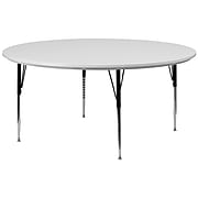Correll, Inc. 60" Round Shape Blow-Molded Plastic Top Activity Table, Gray Granite with Black Frame (AR60-RND)
