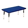 Correll Blow-Molded Plastic Top Rectangular Activity Table, 60" x 30", Blue/Black (AR3060REC-27)~#|#~m003052473_sc7