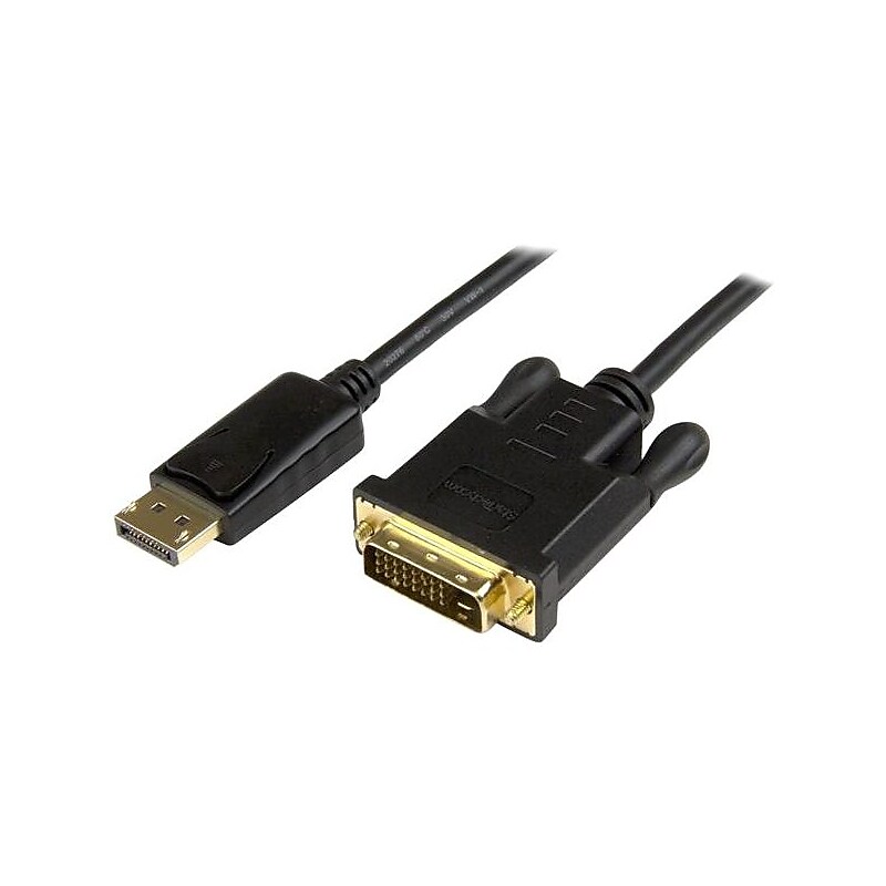 StarTech DisplayPort to DVI Converter Cable - DP to DVI Adapter - 3ft - 1920 x 1200 image 1