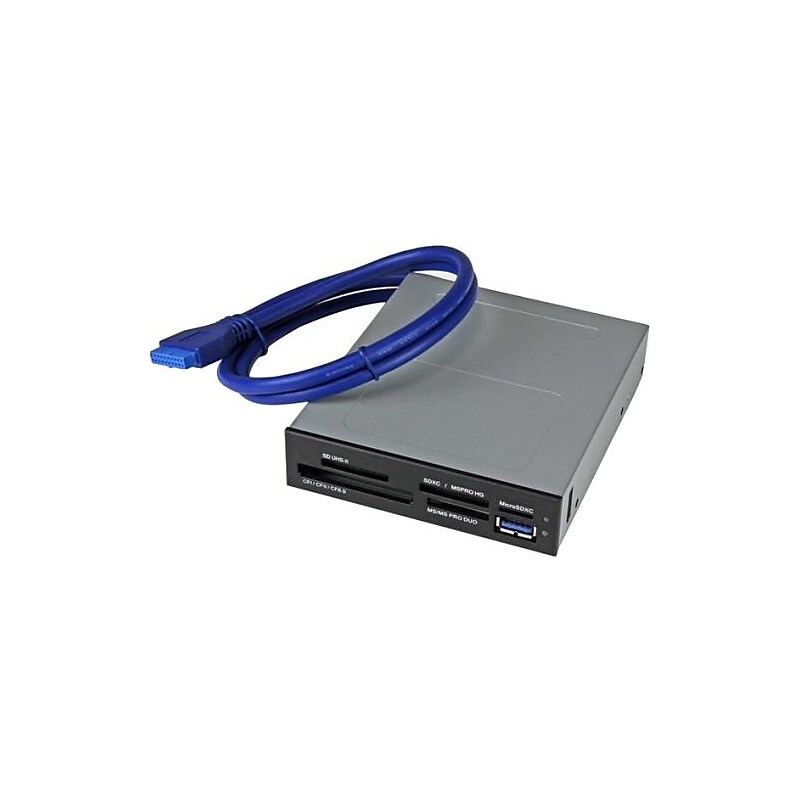 StarTech 35FCREADBU3 USB 3.0 Internal Multi-Card Reader with UHS-II Support, Black image 1