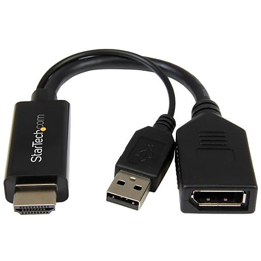snemand godkende virksomhed StarTech 8.7" HDMI Male to DisplayPort Female Converter with 4K Support,  Black | Staples