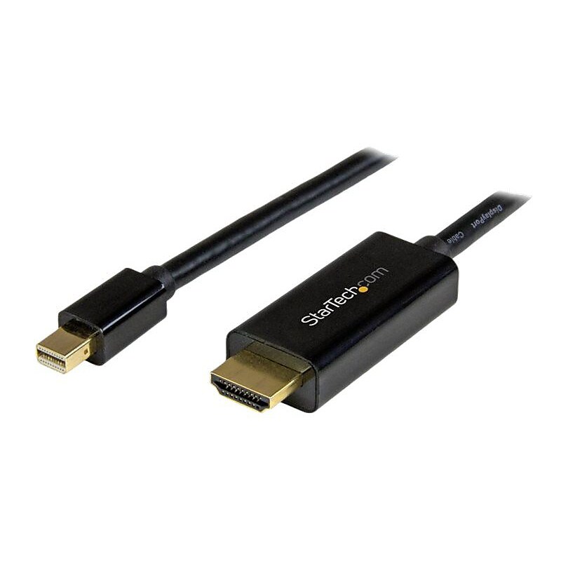 StarTech MDP2HDMM2MB 2.7432' Mini DisplayPort/HDMI Audio/Video Cable, Black image 1