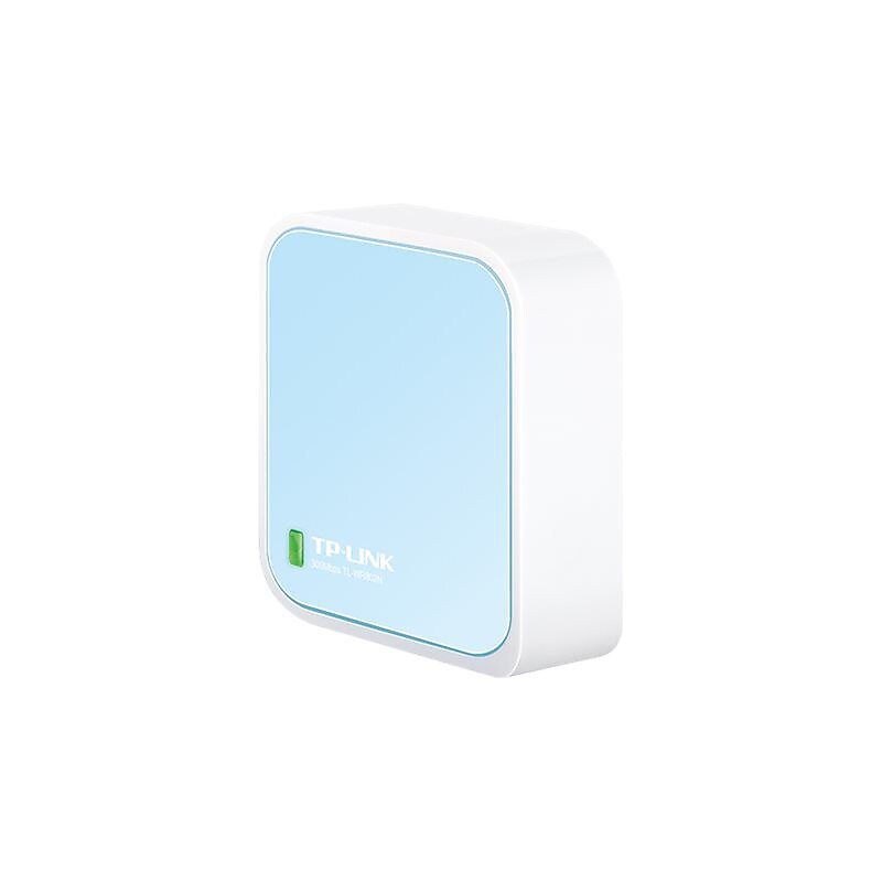 TP-LINK N300 Single Band Wireless and Ethernet Router, Blue/White (TL-WR802N) image 1