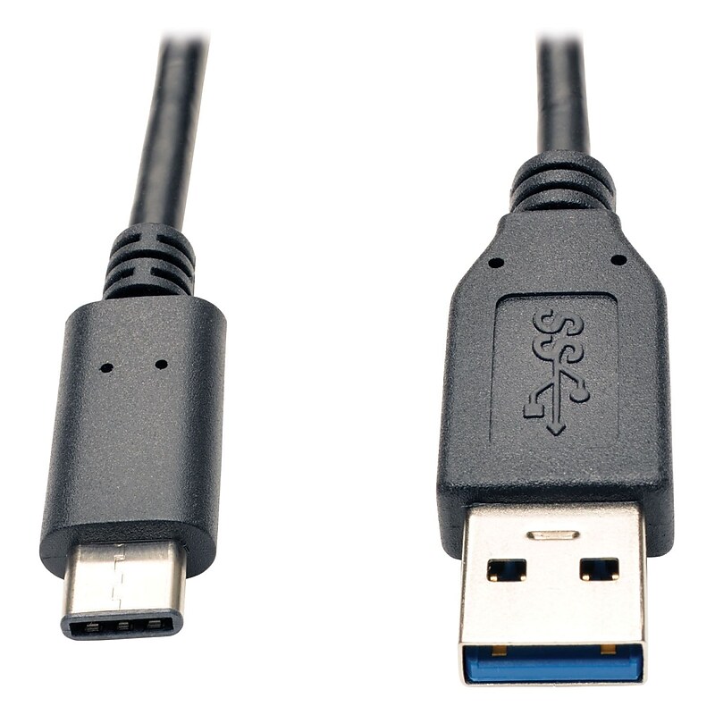 Tripp Lite USB 3.1 Gen 1 5Gbps Cable, USB Type-C (USB-C) to USB Type-A (M/M), 3 ft. image 1