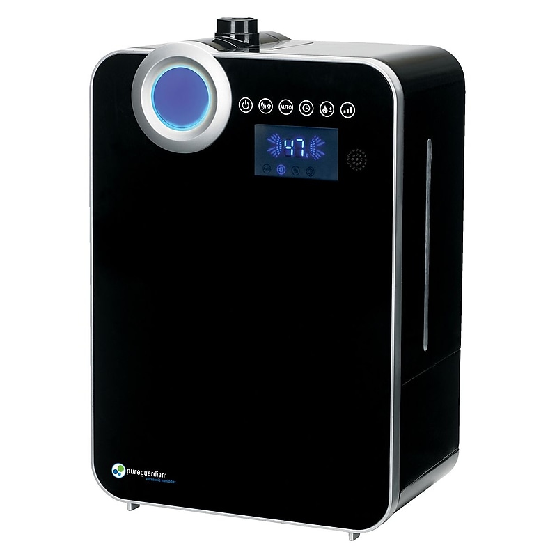PureGuardian Ultrasonic Cool & Warm Mist Console Humidifier, 2-Gallon, Black (H8000B) image 1