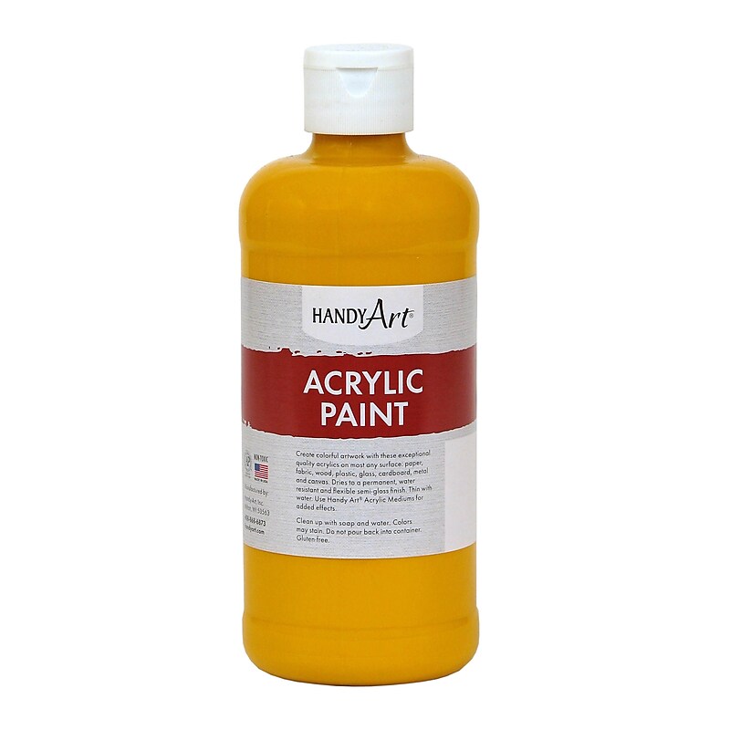 Handy Art® Student Acrylic Paint, Deep Yellow, 16 Oz. (RPC101020) image 1